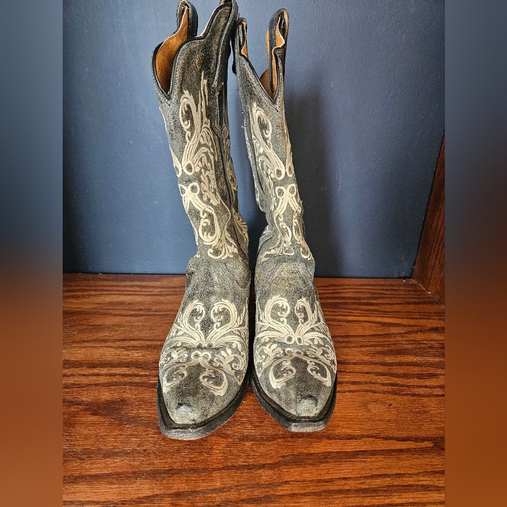 Corral Black Dahlia Boots - Womens 6.5 Concert Festival Western - Picture 9 of 13